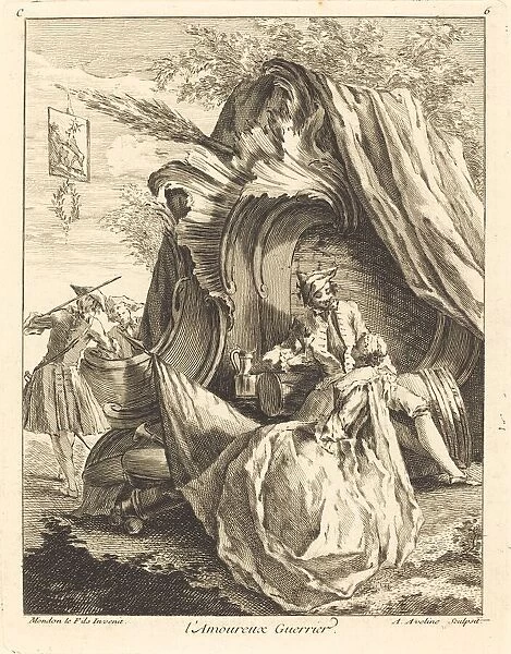 l Amoureux Guerrier, 1736. Creator: Antoine Aveline
