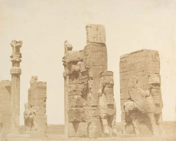 Framed Print : L antica porta d ingrezza a Persepolis], 1858. Creator: Luigi Pesce
