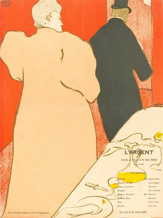 Framed Print : L Argent, 1895. Creator: Henri de Toulouse-Lautrec Framed Print : L Argent, 1895. Creator: Henri de Toulouse-Lautrec