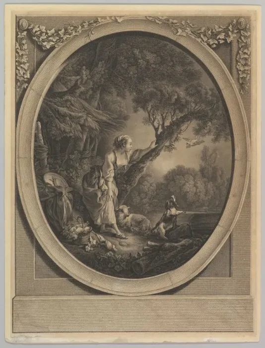 Framed Print : L Arrivee du Courier (The Arrival of the Messenger), 18th century Framed Print : L Arrivee du Courier (The Arrival of the Messenger), 18th century