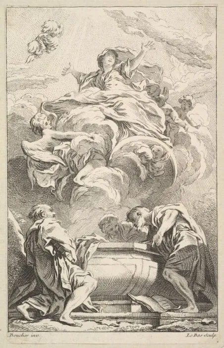 Framed Print : L Assomption. Creator: Jacques Philippe Le Bas Framed Print : L Assomption. Creator: Jacques Philippe Le Bas