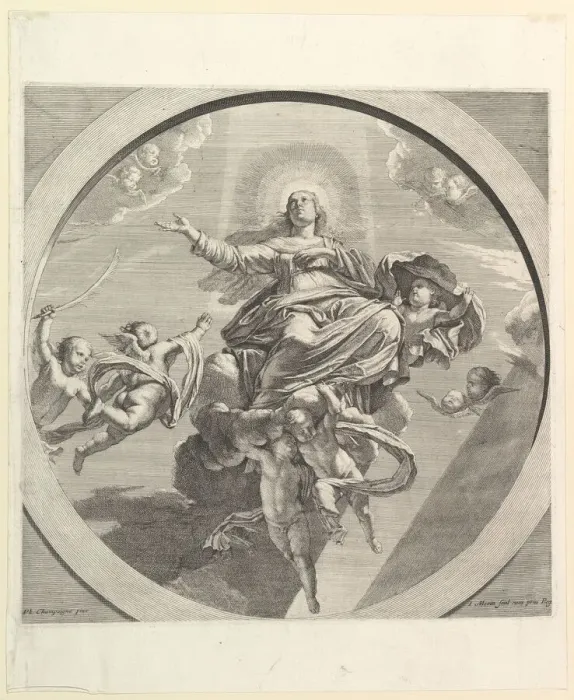 Framed Print : L Assomption de la Vierge. Creator: Jean Morin Framed Print : L Assomption de la Vierge. Creator: Jean Morin