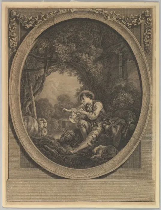 Framed Print : L Depart du Courier (The Departure of the Messenger), 18th century Framed Print : L Depart du Courier (The Departure of the Messenger), 18th century