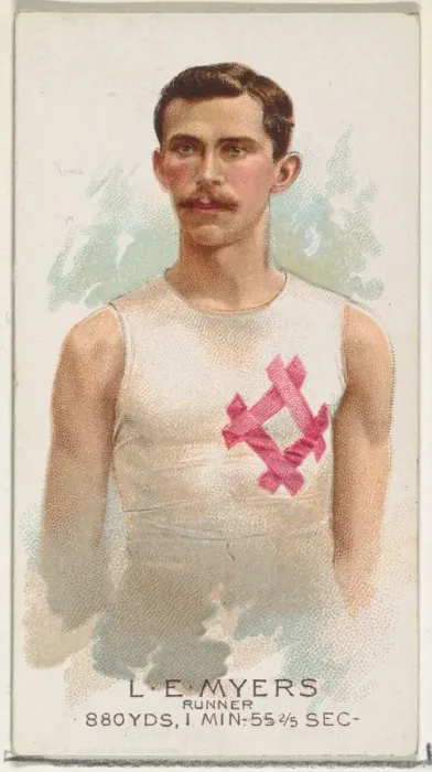 Framed Print : L. E. Myers, Runner, from Worlds Champions, Series 2 (N29) for Allen & Framed Print : L. E. Myers, Runner, from Worlds Champions, Series 2 (N29) for Allen &