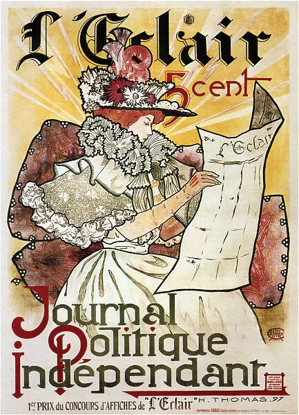 L Eclair: Journal Politique Independent (Poster), 1897. Artist: Thomas, Henry Atwell