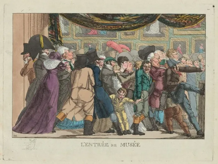 Framed Print : L entree au musee (Entrance to the Museum), 1808. Creator: Unknown Framed Print : L entree au musee (Entrance to the Museum), 1808. Creator: Unknown