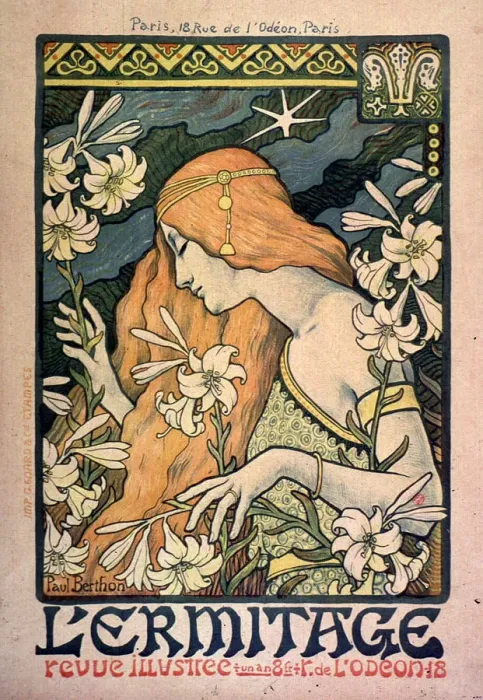 Framed Print : L Ermitage, revue illustree, poster, 1897