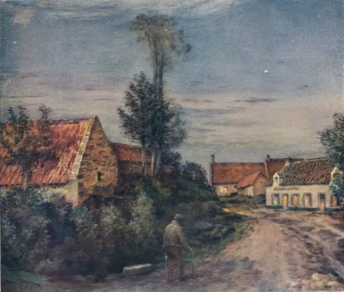 Framed Print : L estaminet, c1889. Artist: Jean-Charles Cazin Framed Print : L estaminet, c1889. Artist: Jean-Charles Cazin