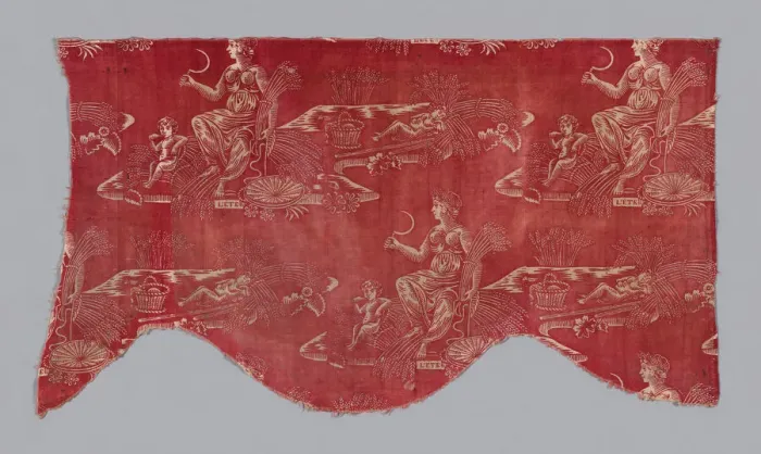 Framed Print : L ete (Summer) (Furnishing Fabric), Bolbec, c. 1820. Creator: Unknown Framed Print : L ete (Summer) (Furnishing Fabric), Bolbec, c. 1820. Creator: Unknown