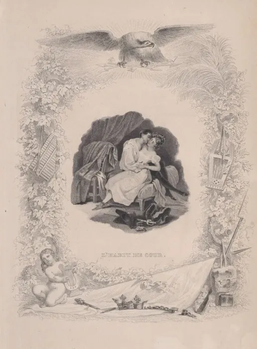 Framed Print : L Habit de Cour, from The Songs of Beranger, 1829. Creators: Melchior Peronard Framed Print : L Habit de Cour, from The Songs of Beranger, 1829. Creators: Melchior Peronard