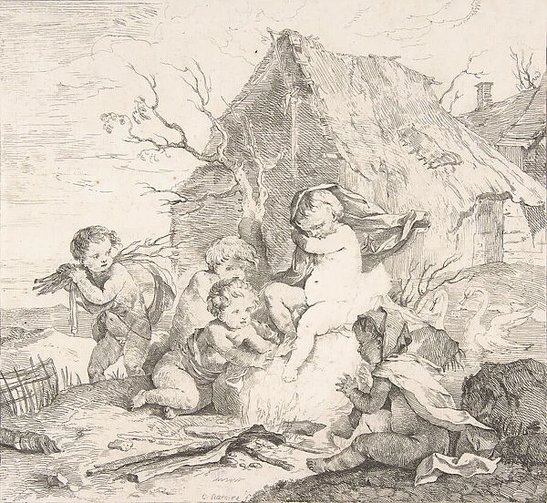 L Hiver, from the Four Seasons, 1735. Creator: Charles-Joseph Natoire