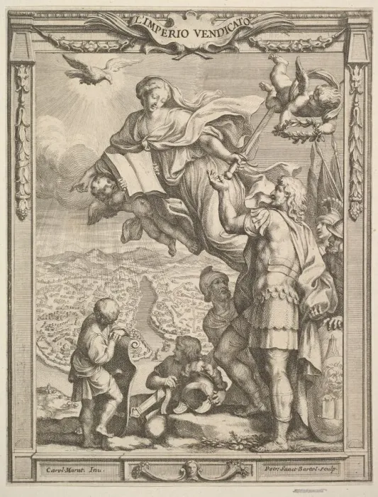 Framed Print : L Imperio Vendicato, 1630-1700. Creator: Pietro Santi Bartoli Framed Print : L Imperio Vendicato, 1630-1700. Creator: Pietro Santi Bartoli