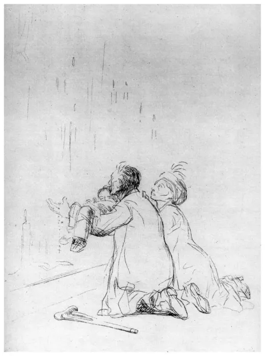 Framed Print : L Imploration a la Grotte, c1870-1930 (1924). Artist: Jean Louis Forain Framed Print : L Imploration a la Grotte, c1870-1930 (1924). Artist: Jean Louis Forain