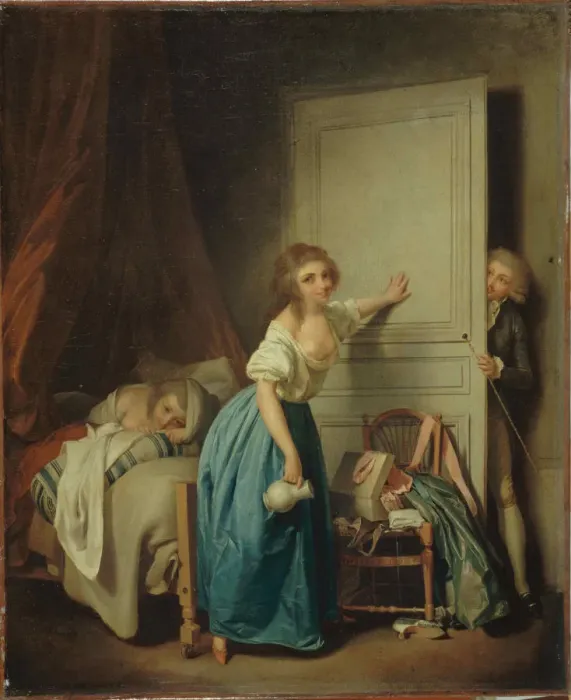 Framed Print : L Indiscret, c. 1795. Creator: Boilly, Louis-Leopold (1761-1845) Framed Print : L Indiscret, c. 1795. Creator: Boilly, Louis-Leopold (1761-1845)