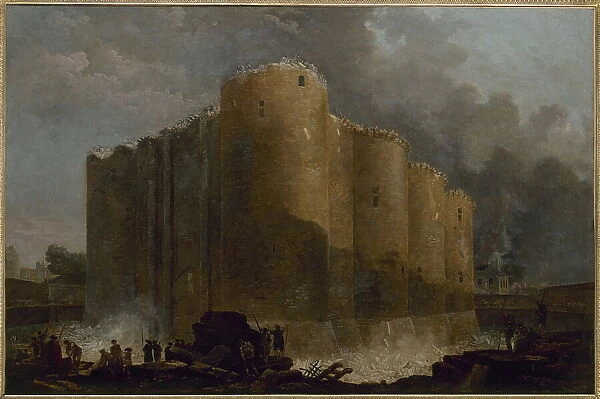La Bastille, dans les premiers jours de sa démolition, 1789. Creator: Hubert Robert