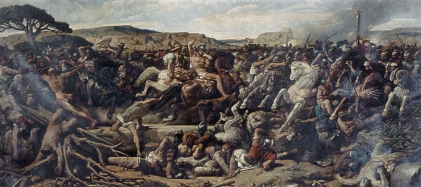 La bataille de Cannes, 1863. Creator: Francois-Nicolas Chifflart