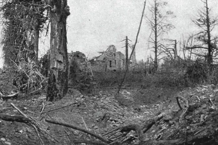 Framed Print : La Bataille de la Somme; Dans le parc de la Maisonnette, 1916. Creator: Unknown Framed Print : La Bataille de la Somme; Dans le parc de la Maisonnette, 1916. Creator: Unknown