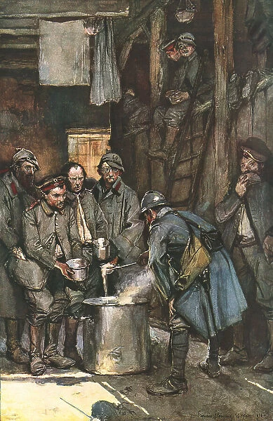 La Bataille de la Somme; Prisonniers allemands, 1916. Creator: Francois Flameng