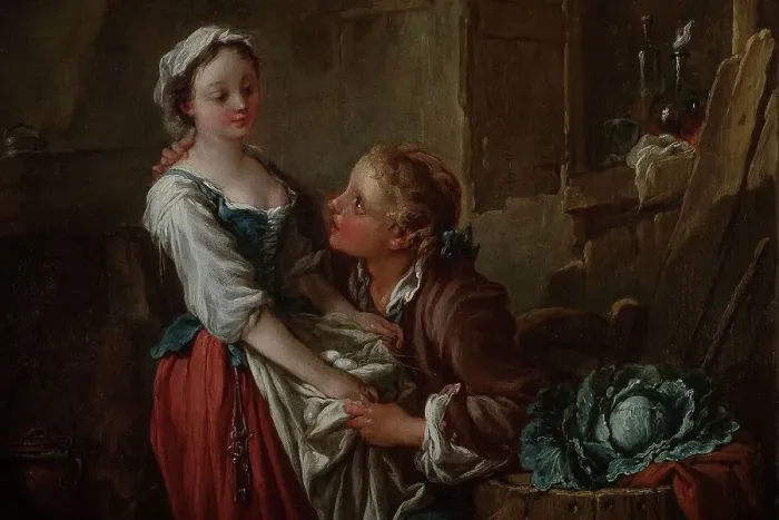 Framed Print : La Belle Cuisinière, Pre 1735. Creator: Francois Boucher Framed Print : La Belle Cuisinière, Pre 1735. Creator: Francois Boucher