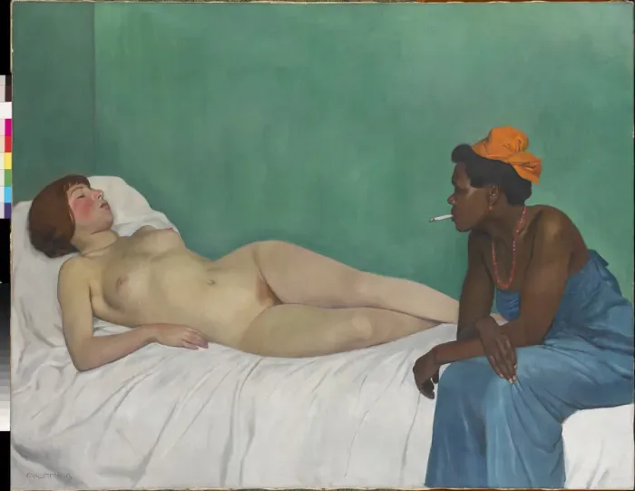 Framed Print : La Blanche et la Noire, 1913 Framed Print : La Blanche et la Noire, 1913