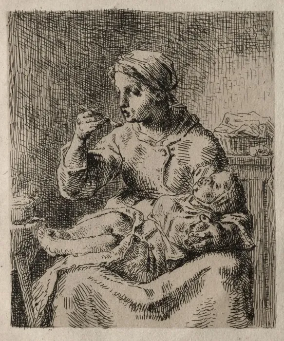 Framed Print : La Bouillee. Creator: Jean-Francois Millet (French, 1814-1875) Framed Print : La Bouillee. Creator: Jean-Francois Millet (French, 1814-1875)