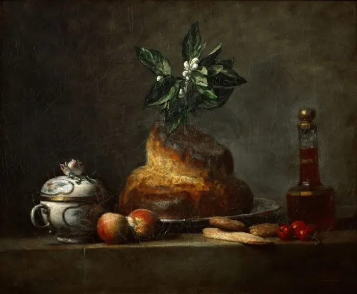Framed Print : La brioche. Artist: Chardin, Jean-Baptiste Simeon (1699-1779) Framed Print : La brioche. Artist: Chardin, Jean-Baptiste Simeon (1699-1779)