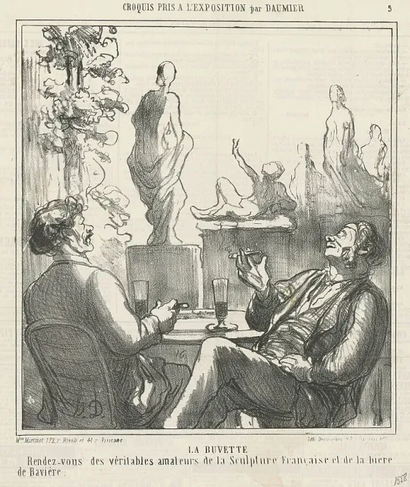 Framed Print : La Buvette, 19th century. Creator: Honore Daumier Framed Print : La Buvette, 19th century. Creator: Honore Daumier