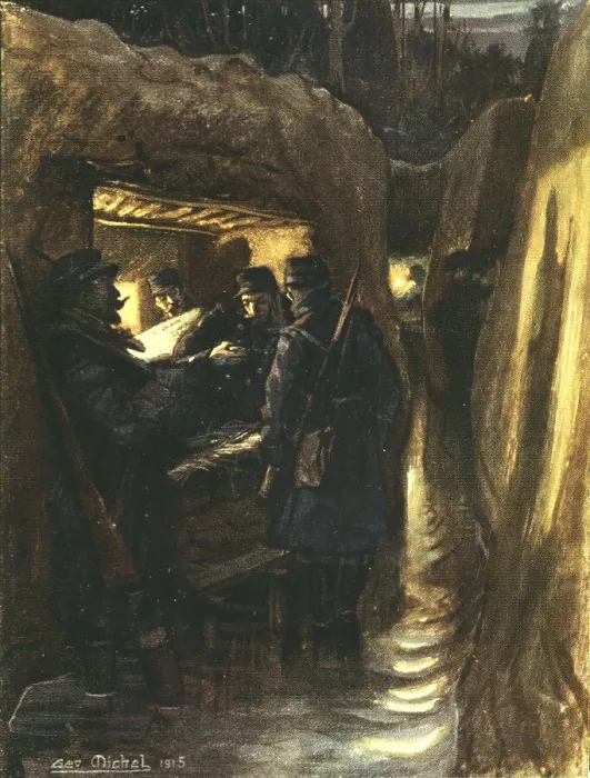 Framed Print : La cagna du commandant, 1915. Creator: G Michel. La cagna du commandant, 1915. Creator: G Michel Framed Print : La cagna du commandant, 1915. Creator: G Michel. La cagna du commandant, 1915. Creator: G Michel