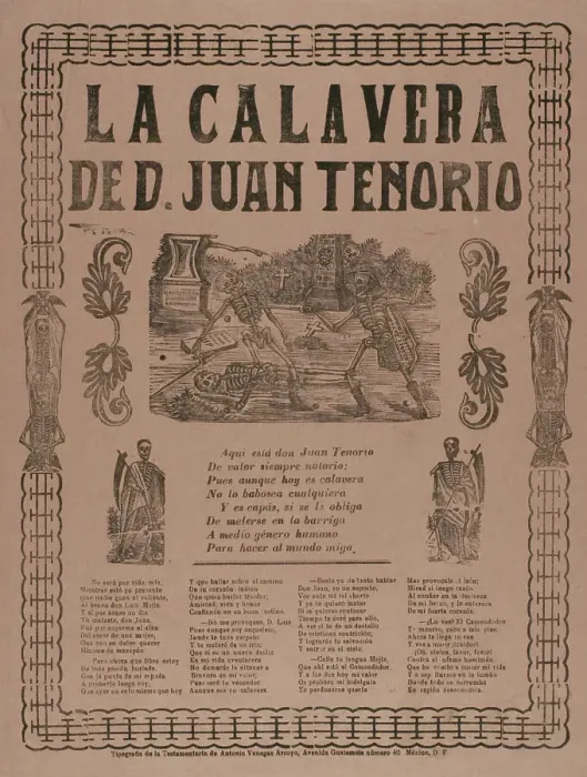 Framed Print : La Calavera de D. Juan Tenorio (The Calavera of D. Juan Tenorio), n.d. Creator: Manuel Manilla Framed Print : La Calavera de D. Juan Tenorio (The Calavera of D. Juan Tenorio), n.d. Creator: Manuel Manilla