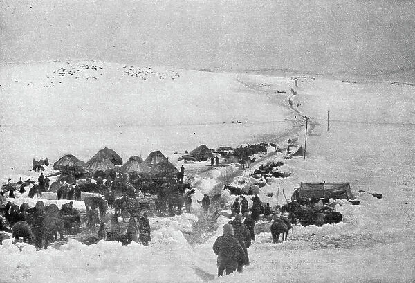 La Campagne d'Hiver des russes en Armenie; L'etat-major de la 4e division des chasseurs... 1916. Creator: Unknown