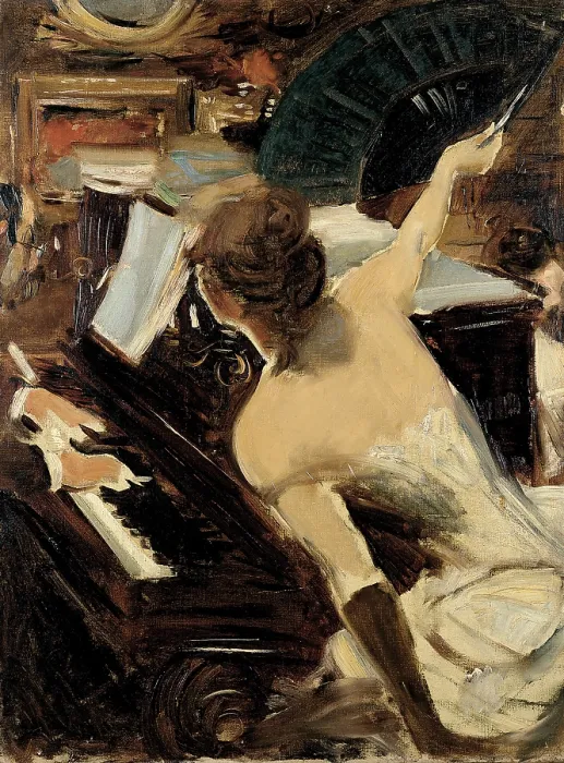 Framed Print : La cantante mondana, c1884. Creator: Boldini, Giovanni (1842-1931) Framed Print : La cantante mondana, c1884. Creator: Boldini, Giovanni (1842-1931)