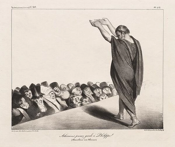 La Caricature, Pl. 454, Athenians Beware of Phillip! Creator: Honore Daumier (French
