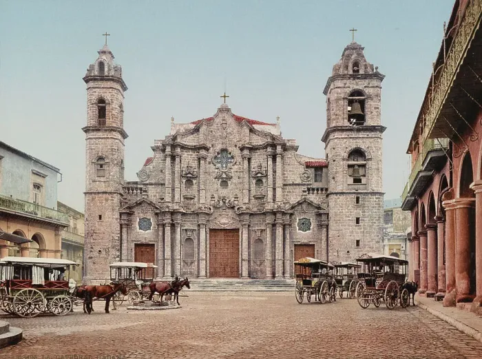 Framed Print : La catedral, Habana, c1900. Creator: William H. Jackson Framed Print : La catedral, Habana, c1900. Creator: William H. Jackson