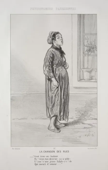 Framed Print : La Chanson des Rues. Creator: Paul Gavarni (French, 1804-1866) Framed Print : La Chanson des Rues. Creator: Paul Gavarni (French, 1804-1866)