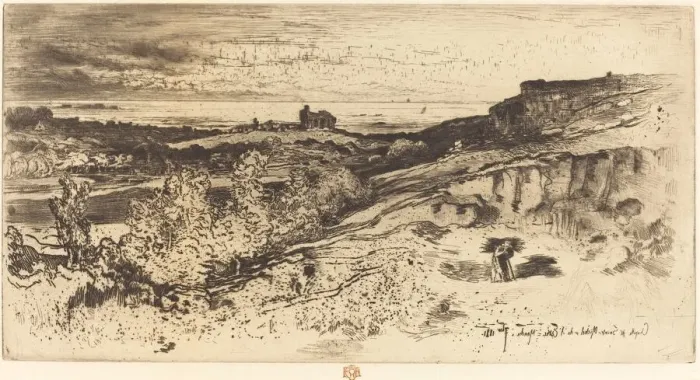 Framed Print : La Chapelle Saint-Michel al Estre. Creator: Felix Hilaire Buhot Framed Print : La Chapelle Saint-Michel al Estre. Creator: Felix Hilaire Buhot