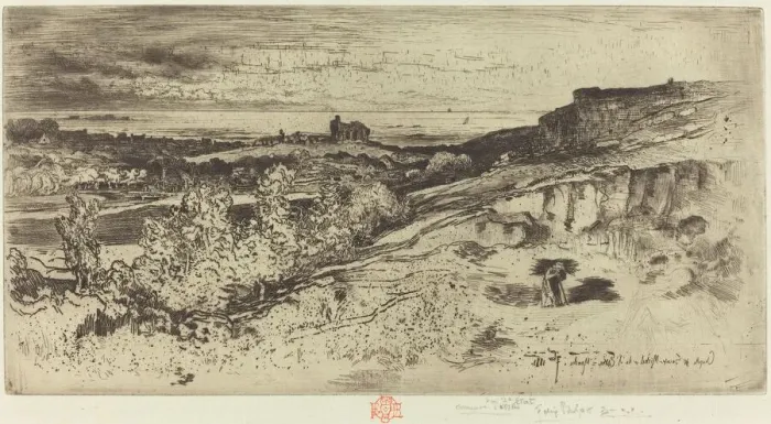 Framed Print : La Chapelle Saint-Michel al Estre (The Chapel Saint-Michel at l Estre), 1881 Framed Print : La Chapelle Saint-Michel al Estre (The Chapel Saint-Michel at l Estre), 1881