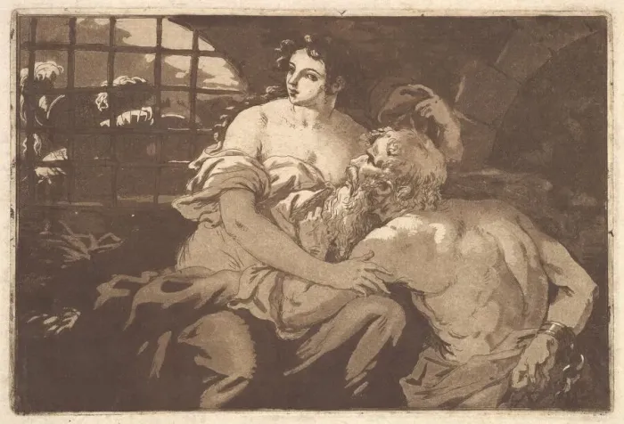 Framed Print : La chariteromain (Roman Charity), in an album containing Recueil de Compositions Framed Print : La chariteromain (Roman Charity), in an album containing Recueil de Compositions