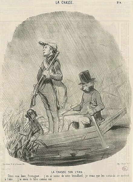 La chasse sur l'eau, 19th century. Creator: Honore Daumier