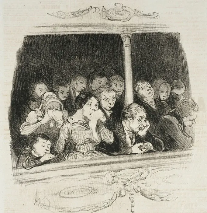 Framed Print : La Cinquième acte à la Gaîté, 1848. Creator: Honore Daumier Framed Print : La Cinquième acte à la Gaîté, 1848. Creator: Honore Daumier