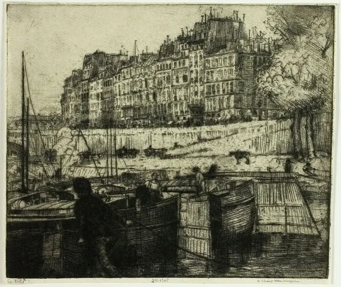 Framed Print : La Cité, Paris, 1900. Creator: Donald Shaw MacLaughlan Framed Print : La Cité, Paris, 1900. Creator: Donald Shaw MacLaughlan