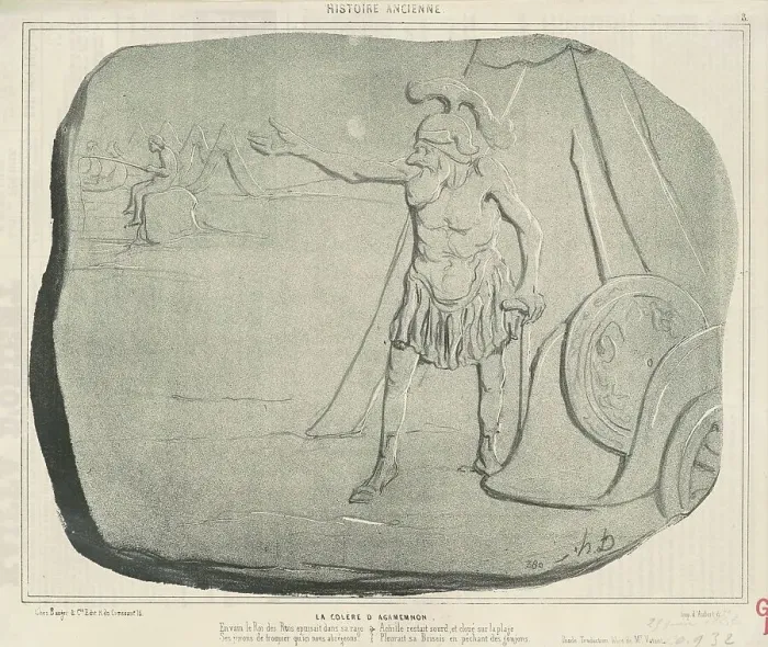 Framed Print : La colére d'Agamemnon, 19th century. Creator: Honore Daumier Framed Print : La colére d'Agamemnon, 19th century. Creator: Honore Daumier
