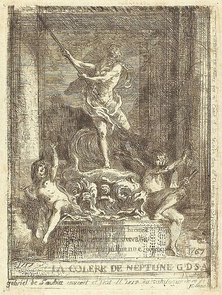 La colere de Neptune, 1767. Creator: Gabriel de Saint-Aubin