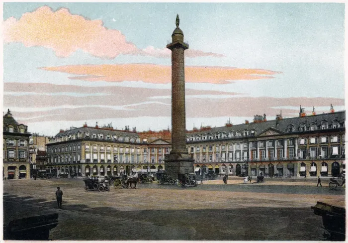 Framed Print : La Colonne Vendome, Paris, c1900