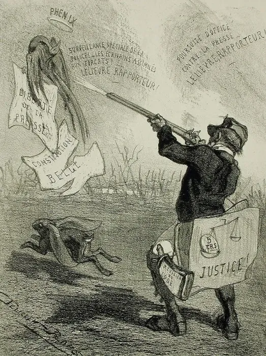 Framed Print : La Comédie politique, 1859. Creator: Félicien Rops Framed Print : La Comédie politique, 1859. Creator: Félicien Rops