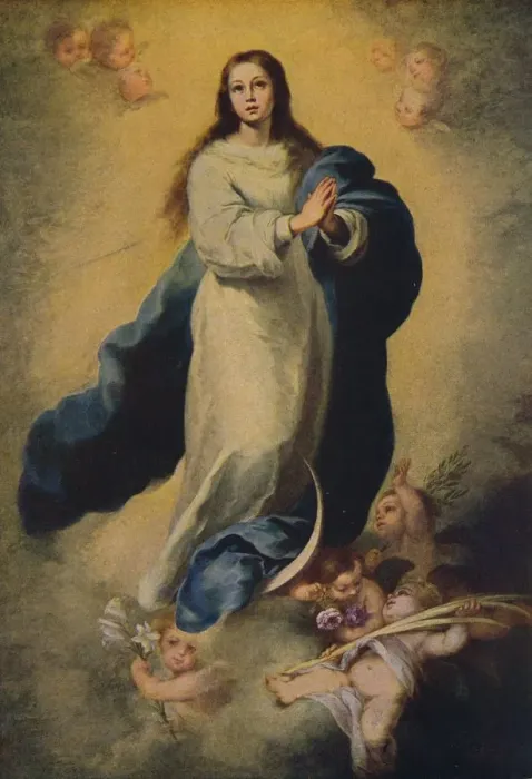 Framed Print : La Concepcion Inmaculada De Maria, (Immaculate Conception), 1660 - 1665, (c1934). Artist: Bartolome Esteban Murillo Framed Print : La Concepcion Inmaculada De Maria, (Immaculate Conception), 1660 - 1665, (c1934). Artist: Bartolome Esteban Murillo