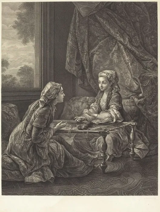 Framed Print : La Confidence, c. 1774 / 1775. Creator: Jacques Firmin Beauvarlet Framed Print : La Confidence, c. 1774 / 1775. Creator: Jacques Firmin Beauvarlet