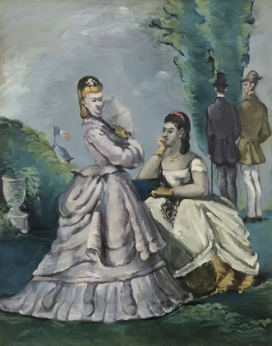 Framed Print : La conversation, 1870-1871. Creator: Cezanne, Paul (1839-1906) Framed Print : La conversation, 1870-1871. Creator: Cezanne, Paul (1839-1906)
