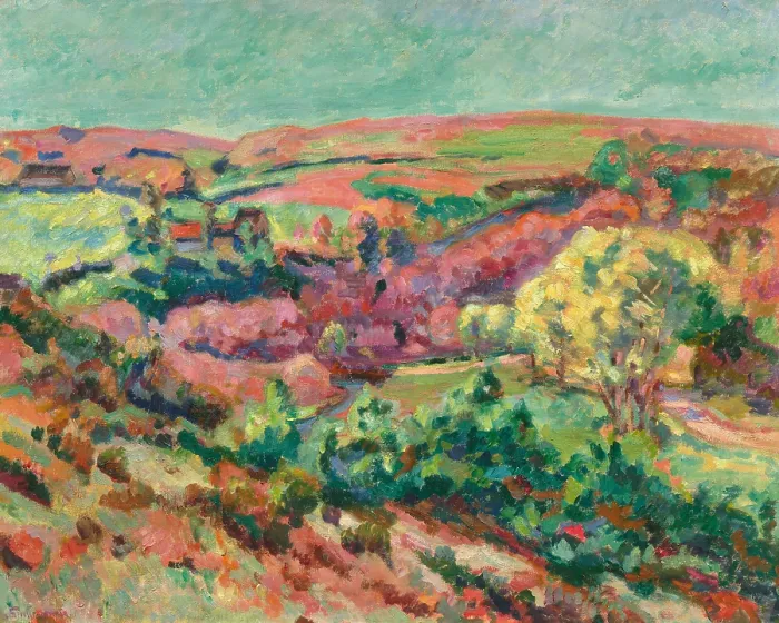 Framed Print : La cote face au pont Charraud (Coast Facing Charrault Bridge), c1915. Creator: Guillaumin, Jean-Baptiste Armand (1841-1927) Framed Print : La cote face au pont Charraud (Coast Facing Charrault Bridge), c1915. Creator: Guillaumin, Jean-Baptiste Armand (1841-1927)