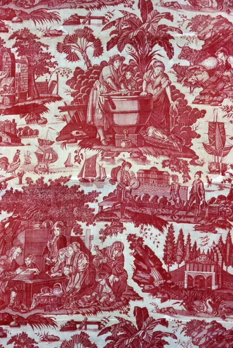 Framed Print : La Danse Savoyarde ou La Lessive (Furnishing Fabric), France, c. 1790 Framed Print : La Danse Savoyarde ou La Lessive (Furnishing Fabric), France, c. 1790