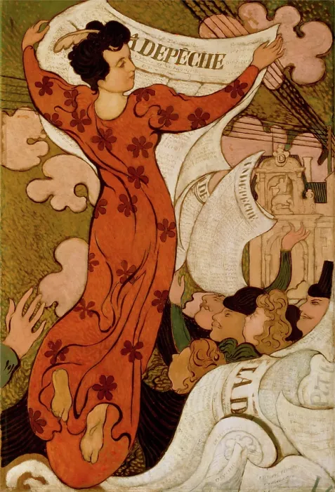 Framed Print : La Depeche de Toulouse, 1892. Creator: Maurice Denis Framed Print : La Depeche de Toulouse, 1892. Creator: Maurice Denis